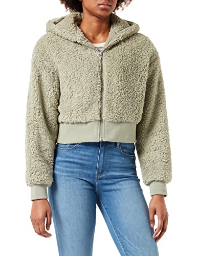 Urban Classics Damen Ladies Short Oversized Sherpa Jacket Jacke, softsalvia, L von Urban Classics