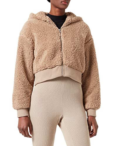 Urban Classics Damen Ladies Short Oversized Sherpa Jacket Jacke, softtaupe, L von Urban Classics