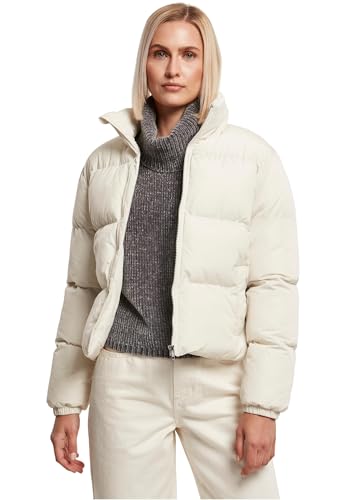 Urban Classics Damen Ladies Short Peached Puffer Jacket Jacke, whitesand, XXL von Urban Classics