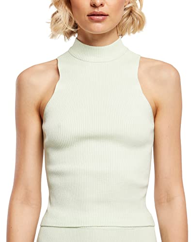 Urban Classics Damen Ladies Short Rib Knit Turtleneck Top T-Shirt, lightmint, S von Urban Classics