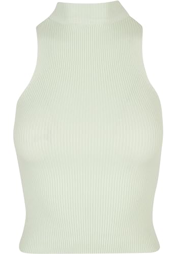 Urban Classics Damen Ladies Short Rib Knit Turtleneck Top T-Shirt, lightmint, XXL von Urban Classics
