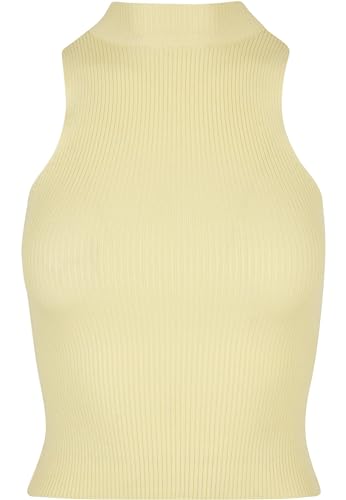 Urban Classics Damen Ladies Short Rib Knit Turtleneck Top T-Shirt, softyellow, S von Urban Classics