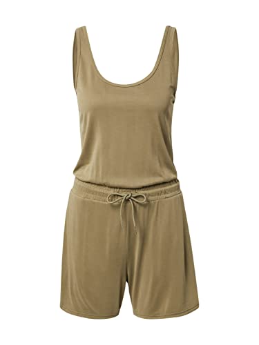 Urban Classics Damen Ladies Short Sleevless Modal Jumpsuit T-Shirt, Khaki, M von Urban Classics