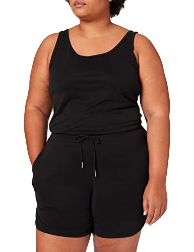 Urban Classics Damen Ladies Short Sleevless Modal Jumpsuit T-Shirt, Schwarz, XS von Urban Classics