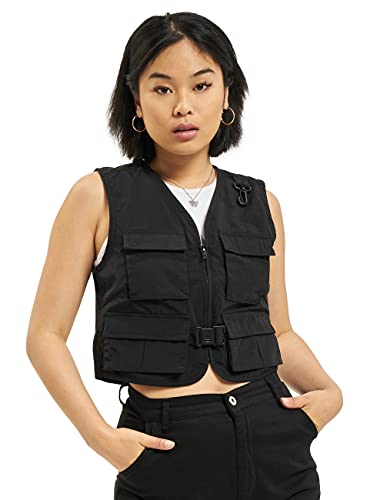 Urban Classics Damen Ladies Short Tactical Vest Jacke, Black, L von Urban Classics