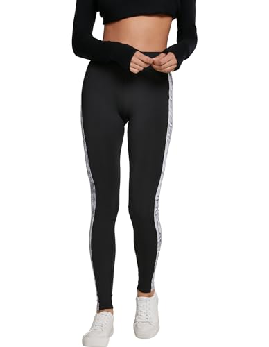 Urban Classics Damen Ladies Side Striped Pattern Leggings Leggings,, per pack Mehrfarbig (blk/snake 01721), W(Herstellergröße: XS) Urban Classics Damen Ladies Side Striped Pattern Leggings Leggings,, per pack Mehrfarbig (blk/snake 01721), W(Herstellergröße: XS) von Urban Classics