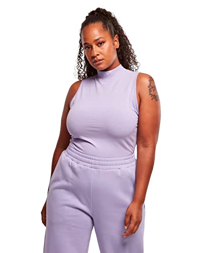 Urban Classics Damen Einteiler Ladies Sleeveless Turtleneck Body Lavender 5XL von Urban Classics