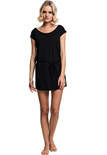 Urban Classics Damen TB923-Ladies Slub Jersey Dress Kleid, Schwarz (Black 00007), XS von Urban Classics