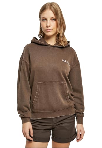 Urban Classics Damen Kapuzenpullover Ladies Small Embroidery Terry Hoody Brown L von Urban Classics