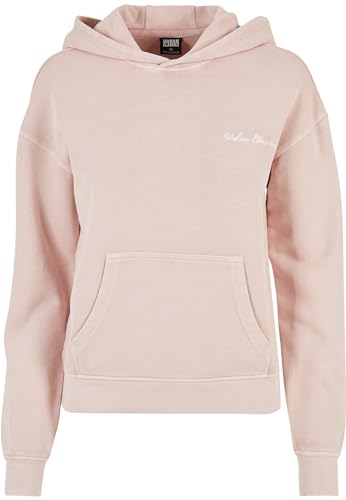 Urban Classics Damen TB5460-Ladies Small Embroidery Terry Hoody Kapuzenpullover, pink, 4XL von Urban Classics