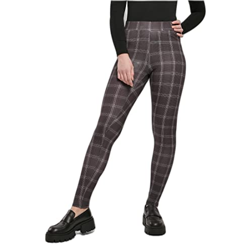 Urban Classics Damen Ladies Soft AOP Leggings Yoga Pants, blackcheck, 3XL von Urban Classics