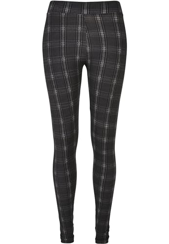 Urban Classics Damen Ladies Soft AOP Leggings Yoga Pants, blackcheck, L von Urban Classics