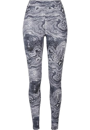 Urban Classics Damen Ladies Soft AOP Leggings Yoga Pants, blackoil, 3XL von Urban Classics