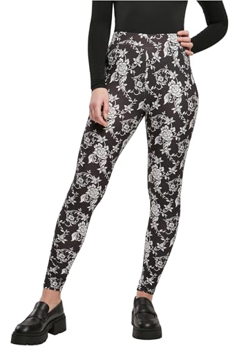 Urban Classics Damen Ladies Soft AOP Leggings Yoga Pants, blackrose, S Urban Classics Damen Ladies Soft AOP Leggings Yoga Pants, blackrose, S von Urban Classics