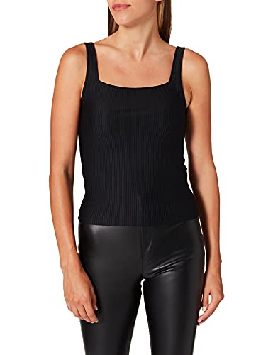 Urban Classics Damen TB4355-Ladies Squard Neckline Rib Top T-Shirt, Black, XXL von Urban Classics