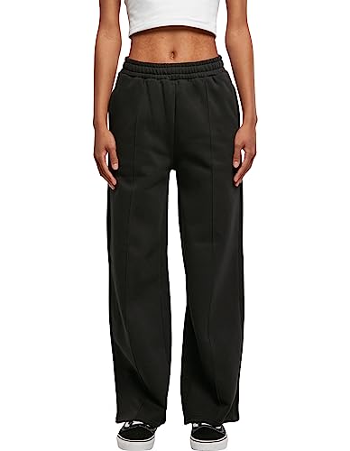 Urban Classics Damen TB4562-Ladies Straight Pin Tuck Sweat Pants Trainingshose, Black, M von Urban Classics