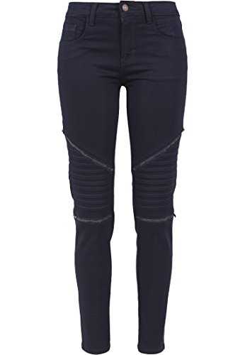 Urban Classics Damen Ladies Stretch Biker Pants Hose, Blau (Dark Denim 731), W26 von Urban Classics