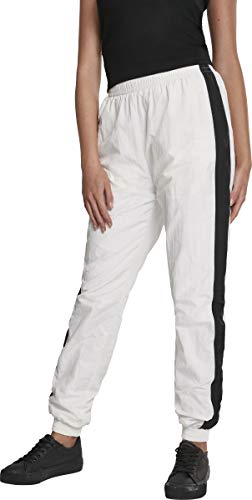 Urban Classics Damen Ladies Striped Crinkle Pants Hose,, per pack Weiß (wht/blk 00224), W(Herstellergröße: XL) von Urban Classics