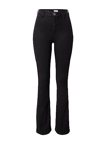 Urban Classics Damen TB5451-Ladies Super Stretch Bootcut Denim Pants Hose, Black Stone Washed, 29 von Urban Classics