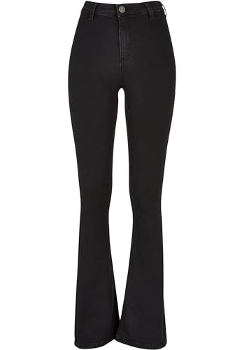 Urban Classics Damen TB5451-Ladies Super Stretch Bootcut Denim Pants Hose, Black Stone Washed, 33 von Urban Classics