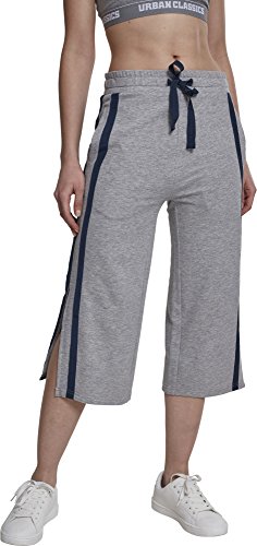 Urban Classics Damen TB1977-Ladies Taped Terry Culotte Sporthose, Grey/Navy, S von Urban Classics