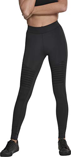 Urban Classics Damen Ladies Tech Biker Leggings, Schwarz (Black 00007), 3XL von Urban Classics