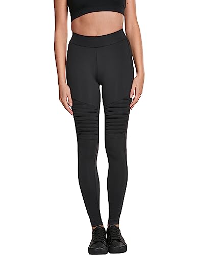 Urban Classics Damen Ladies Tech Biker Leggings Leggings, per Pack Schwarz (Black 00007), W(Herstellergröße: XL) von Urban Classics