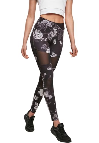 Urban Classics Ladies Tech Mesh AOP Leggings darkflower XL von Urban Classics