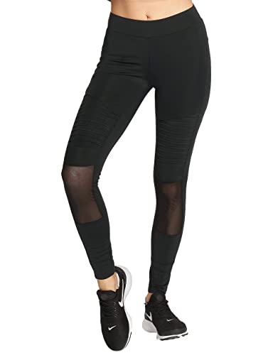 Urban Classics Damen Ladies Tech Mesh Biker Leggings, Schwarz (Black 00007), 38 (Herstellergröße: M) von Urban Classics