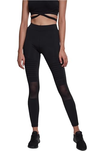 Urban Classics Damen Skinny Leggings Ladies Tech Mesh Biker TB2034, Gr. 40 (Herstellergröße: L), Schwarz (Black 00007) von Urban Classics