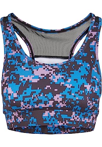 Urban Classics Damen TB4070-Ladies Tech Mesh Bra Sport-BH, digital duskviolet camo, M von Urban Classics