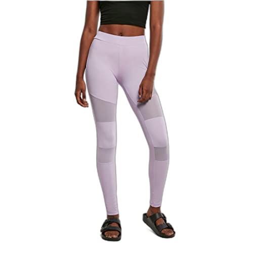 Urban Classics Damen Ladies Tech Mesh Leggings, Lilac, 3XL von Urban Classics