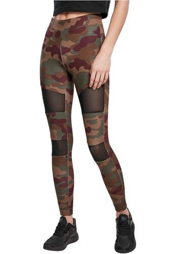 Urban Classics Damen Camo Tech Mesh-Leggings, Redwood Camo, XS von Urban Classics