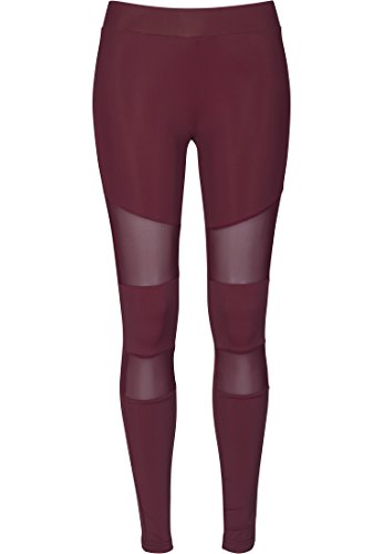 Urban s Damen Ladies Tech Mesh Skinny Leggings, Rot (Port 01157), XL von Urban Classics