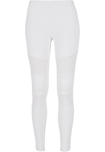 Urban Classics Damen Ladies Tech Mesh Leggings, White, L EU von Urban Classics