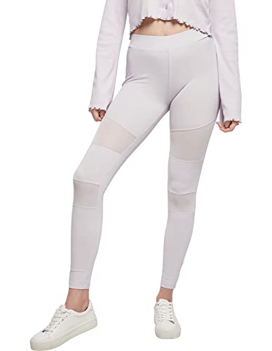 Urban Classics Damen Ladies Tech Mesh Leggings, softlilac, 3XL von Urban Classics