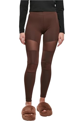 Urban Classics Damen Ladies Tech Mesh Leggings Yoga Pants, Brown, M von Urban Classics