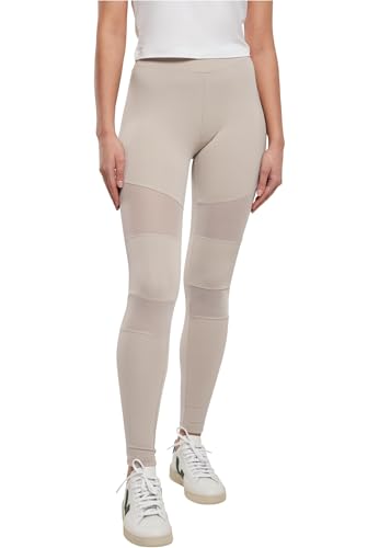 Urban Classics Damen Ladies Tech Mesh Leggings Yoga Pants, Warmgrey, 5XL von Urban Classics