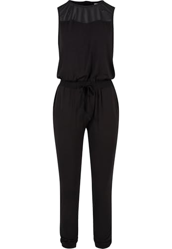 Urban Classics Damen Relaxed Jumpsuit Ladies Tech Mesh Long TB1630, Einfarbig, Gr. X-Small, Schwarz (Black 7) von Urban Classics