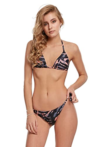 Urban Classics Damen TB3460-Ladies Tie Dye Bikini-Set, vintageblue/Papaya, L von Urban Classics