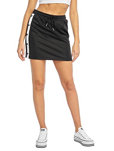 Urban Classics Damen Ladies Track Skirt Rock, Black (Blk/Wht/Blk 00493), M EU von Urban Classics