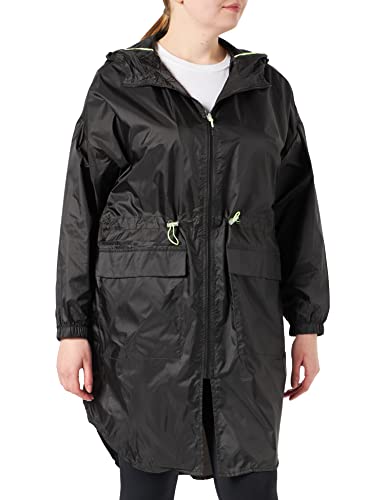 Urban Classics Damen TB3422-Ladies Transparent Light Parka Jacke, Black/electriclime, S von Urban Classics