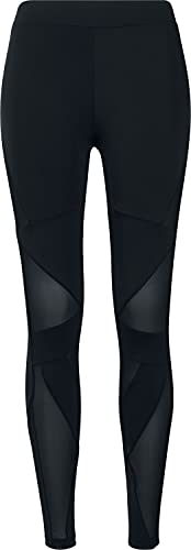 Urban Classics Damen Ladies Triangel Tech Mesh Leggings, Schwarz (Blk/Blk), 4XL von Urban Classics