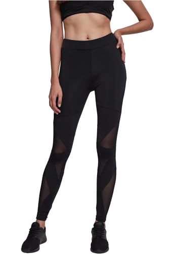 Urban Classics Damen Triangle Tech Mesh Leggings,, per pack Schwarz (Blk/Blk 00017), W30 (Herstellergröße: XL) von Urban Classics