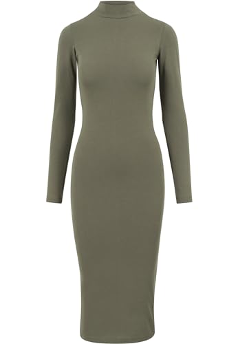 Urban Classics Damen Ladies Turtleneck L/S Dress Kleid, Grün (Olive 176), XS EU von Urban Classics