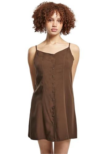 Urban Classics Damen TB6019-Ladies Vicose Mini Dress Kleid, Brown, 5XL von Urban Classics