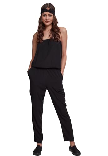 Urban Classics Damen Ladies Viscose Bandeau Jumpsuit, Schwarz (Black 00007), Medium von Urban Classics
