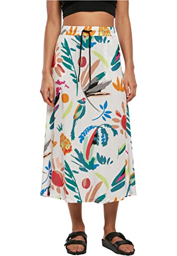 Urban Classics Damen Ladies Viscose Midi Skirt Rock, whitesandfruity, 3XL von Urban Classics