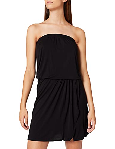 Urban Classics Damen Ladies Viscose Short Bandeau Dress Lässiges Kleid, Black, 5XL von Urban Classics