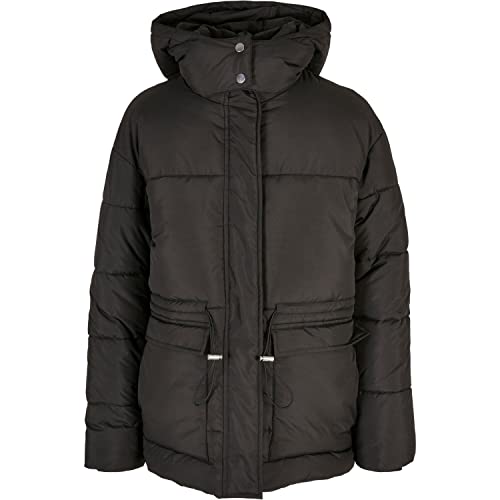 Urban Classics Damen Ladies Waisted Puffer Jacket Jacke, Schwarz, L EU von Urban Classics